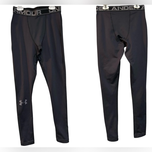 🔥Two Under Amour full length leggings, one black & one grey, Size: Med, EUC - Picture 3 of 4